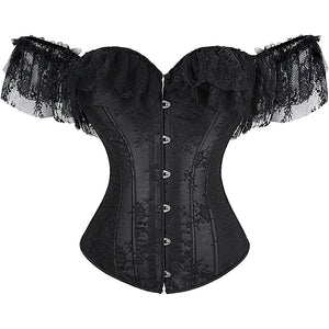 Corset Top With Sleeves for Women Plus Size Victorian Corsets Bustier Lace Up