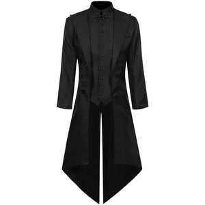 Men Gothic Clothing Steampunk Jacket Medieval Victorian Coat Halloween Costume