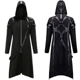 Men's Steampunk Renaissance Hooded Jacket Victorian Gothic Frock Coat