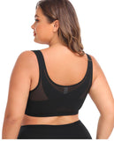 Women Full-Freedom Comfort Front Closure Bra Wireless with Hook and Eye