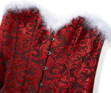 Women's Christmas Corset Sexy Lingerie Luxurious Mrs Santa Claus Bustier Costume Outfits