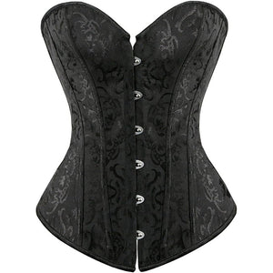 Women's Corset Top Bustier Waist Cincher Jacquard Costume Tops