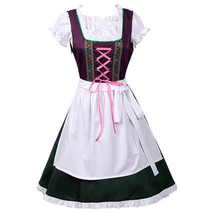 Women's German Dirndl Dress 3 Pcs Costumes for Bavarian Oktoberfest Beer Maid Outfit