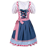 Womens 3Pcs Oktoberfest Halloween German Bavarian Velvet Dirndl Dress