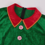 Womens Holiday Elf Costume Dress and Hat Elf Costume for Women