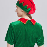 Womens Holiday Elf Costume Dress and Hat Elf Costume for Women